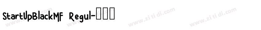 StartUpBlackMF Regul字体转换